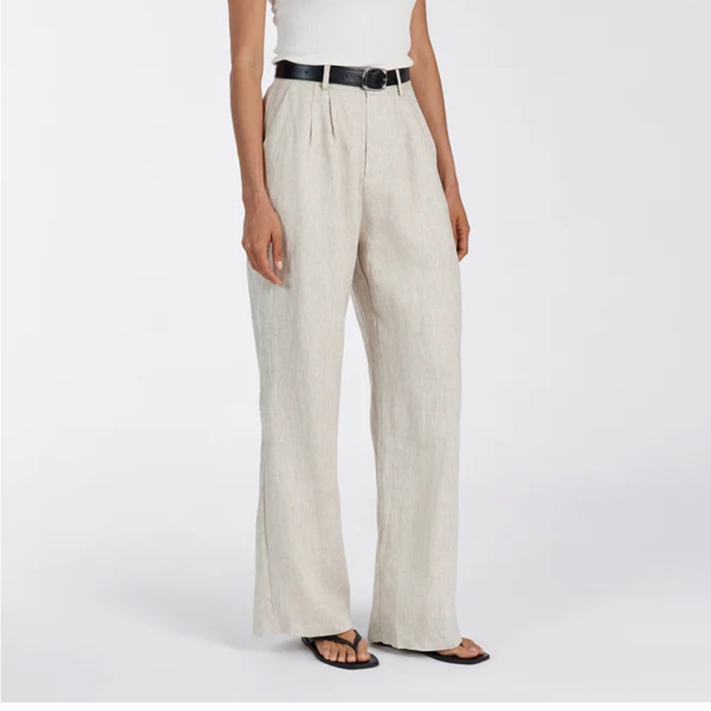DISSH, WHITE Linen Pants, Size 4